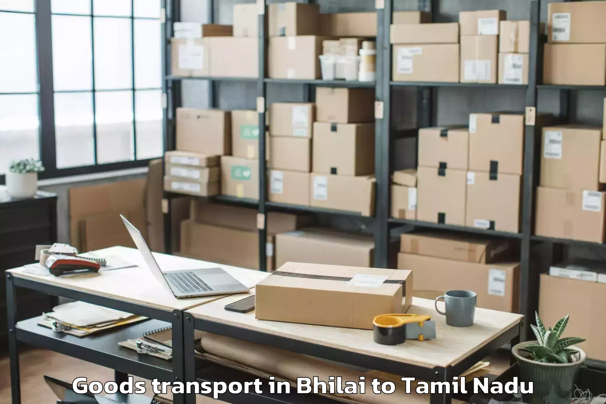 Book Your Bhilai to Mallapuram Goods Transport Today